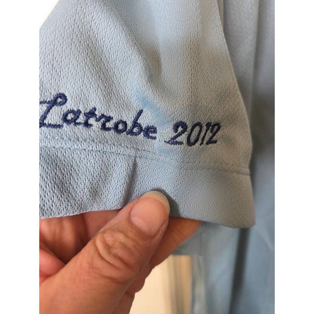 NEW Nike Golf Blue Dri-Fit Polo Shirt XL Latrobe 2012 Embroidery Preppy Tennis - Picture 4 of 8